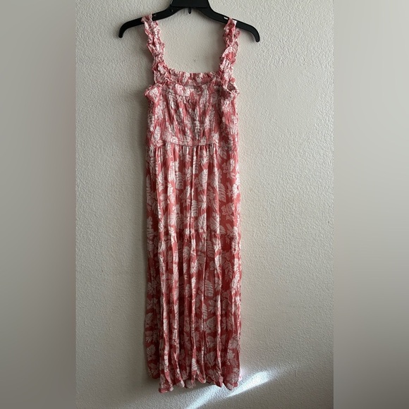 Paper Moon Floral Pink Sleeveless Mid Dress M - Picture 4 of 10